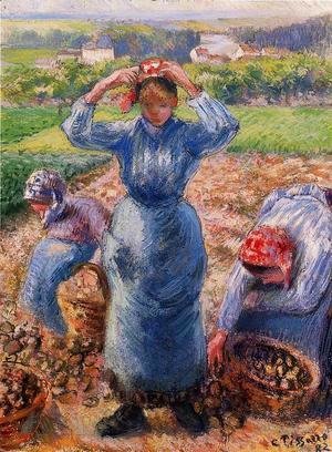 Camille Pissarro - Peasants Harvesting Potatoes