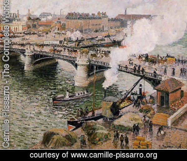 Camille Pissarro - The Pont Boieldieu, Rouen: Damp Weather