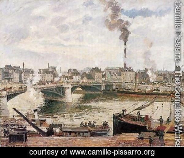 Camille Pissarro - The Great Bridge, Rouen