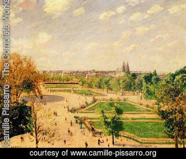 Camille Pissarro - The Tuilleries Gardens: Morning, Spring, Sun