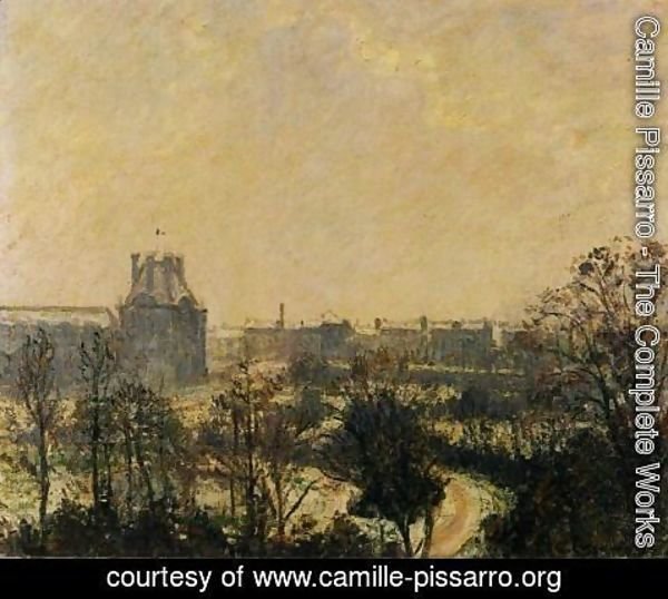 Camille Pissarro - Garden of the Louvre: Snow Effect