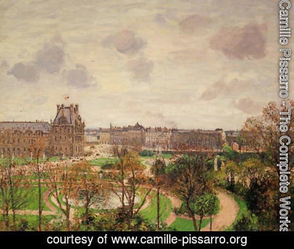 Camille Pissarro - Garden of the Louvre: Morning, Grey Weather