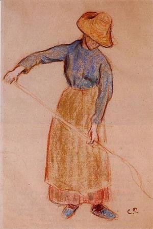 Camille Pissarro - Peasant with a Pitchfork