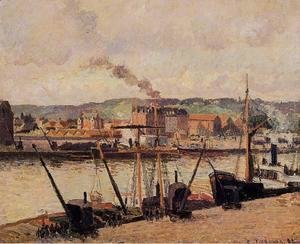 Camille Pissarro - Morning, Rouen, the Quays