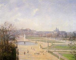 Camille Pissarro - The Bassin des Tuileries: Afternoon, Sun