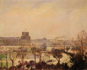 Camille Pissarro - The Tuileries Gardens: Snow Effect
