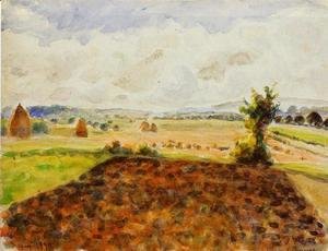 Camille Pissarro - Landscape at Eragny, Clear Weather
