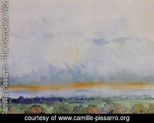 Camille Pissarro - Eragny, Sunset