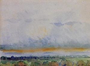 Camille Pissarro - Eragny, Sunset