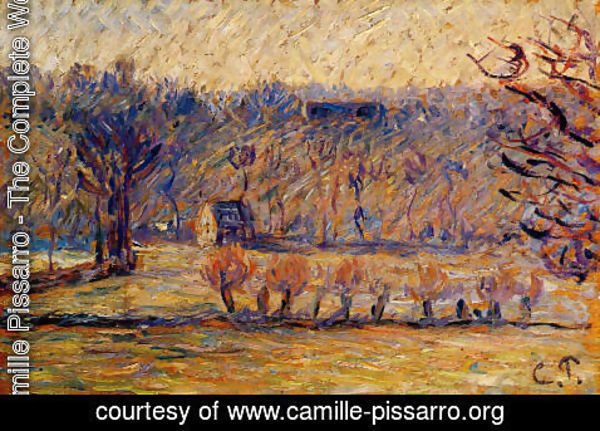 Camille Pissarro - The Coast at Vaches-Bazincourt: Snow Effect