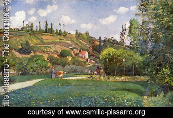 Camille Pissarro - A Cowherd on the Route de Chou, Pontoise