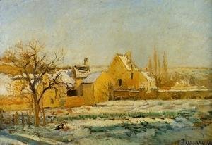 Camille Pissarro - The Effect of Snow at l'Hermitage