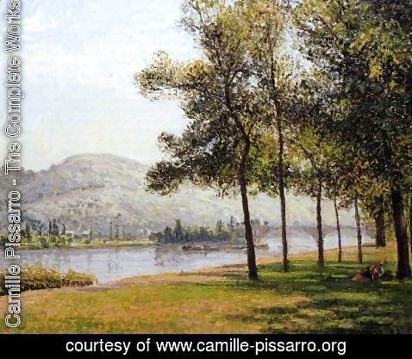 Camille Pissarro - The Cours-la-Reine at Rouen; Morning, Sunlight