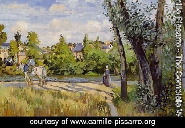 Camille Pissarro - Landscape, Bright Sunlight, Pontoise
