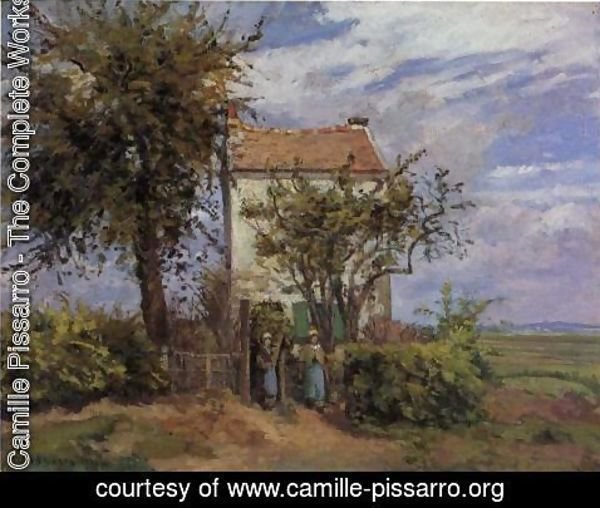 Camille Pissarro - The House in the Fields, Rueil