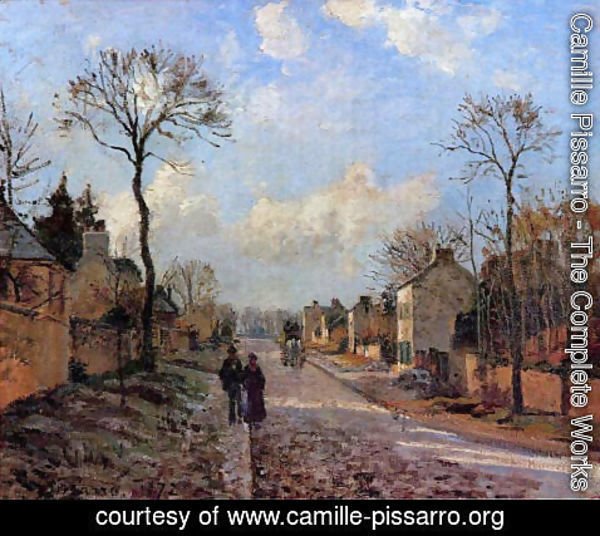 Camille Pissarro - A Road in Louveciennes