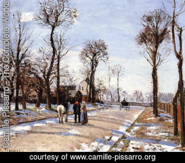 Camille Pissarro - Street: Winter Sunlight and Snow
