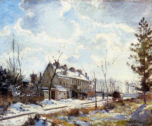 Camille Pissarro - Louveciennes Road: Snow Effect