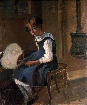 Camille Pissarro - Portrait of Jeanne with a Fan