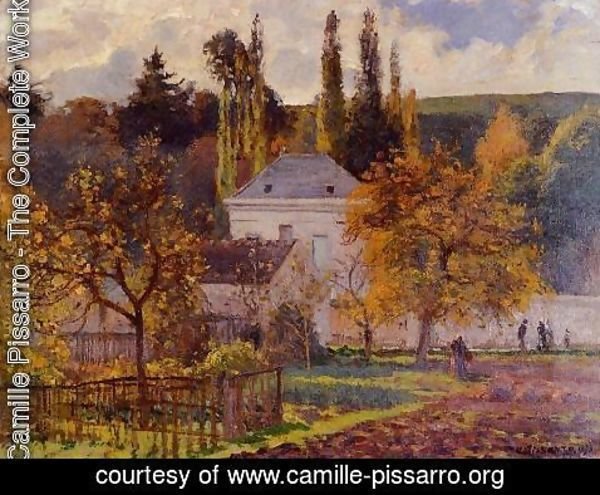 Camille Pissarro - Bourgeois House in l'Hermitage, Pontoise