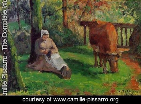 Camille Pissarro - The Cowherd