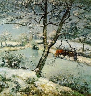 Camille Pissarro - Winter at Montfoucault