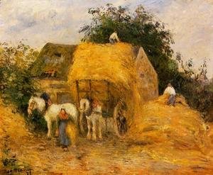 Camille Pissarro - The Hay Wagon, Montfoucault