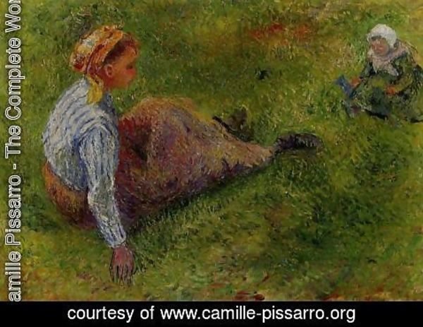 Camille Pissarro - Peasant Sitting with Infant