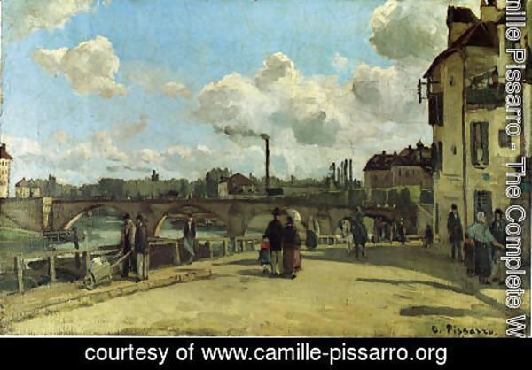 Camille Pissarro - View of Pontoise, Quai du Pothuis