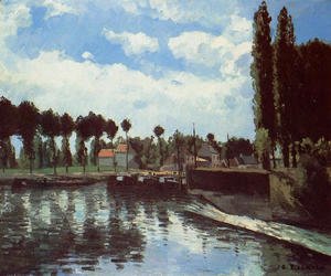 Camille Pissarro - The Lock at Pontoise