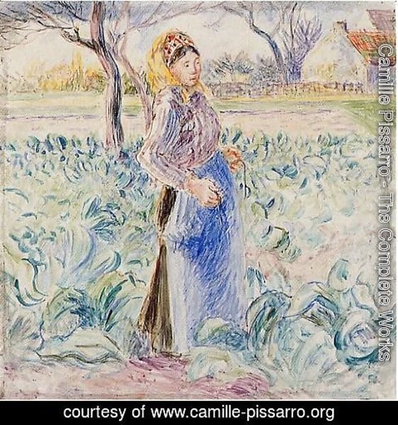 Camille Pissarro - Peasant Woman in a Cabbage Patch