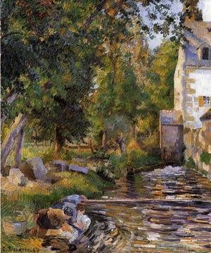 Camille Pissarro - Laundry and Mill at Osny