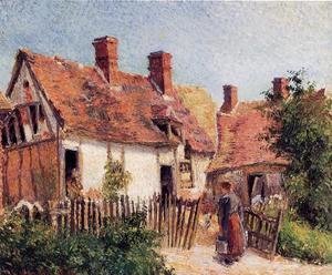Camille Pissarro - Old Houses at Eragny