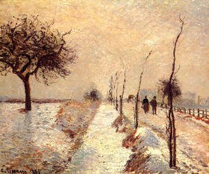 Camille Pissarro - Road at Eragny: Winter