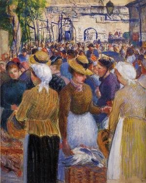 Camille Pissarro - Poultry Market at Gisors