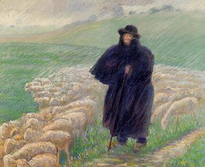 Camille Pissarro - Shepherd in a Downpour