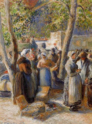 Camille Pissarro - The Market in Gisors