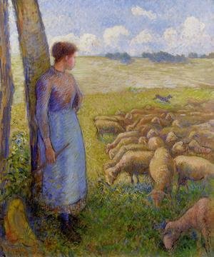 Shepherdess and Sheep