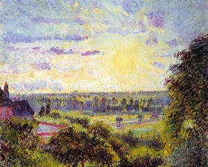 Camille Pissarro - Sunset at Eragny I