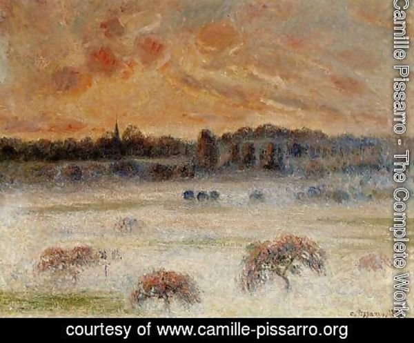 Camille Pissarro - Sunset with Fog, Eragny