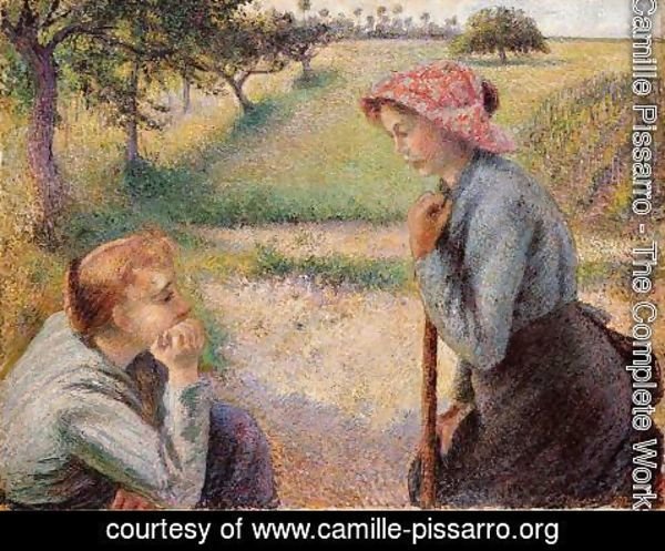 Camille Pissarro - Two Peasant Woman Chatting