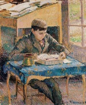 Camille Pissarro - Portrait of Rodo Reading