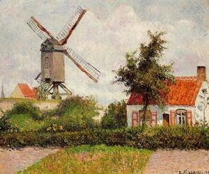Camille Pissarro - Windmill at Knocke, Belgium