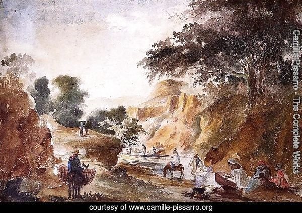 Landscape with Figures by a River