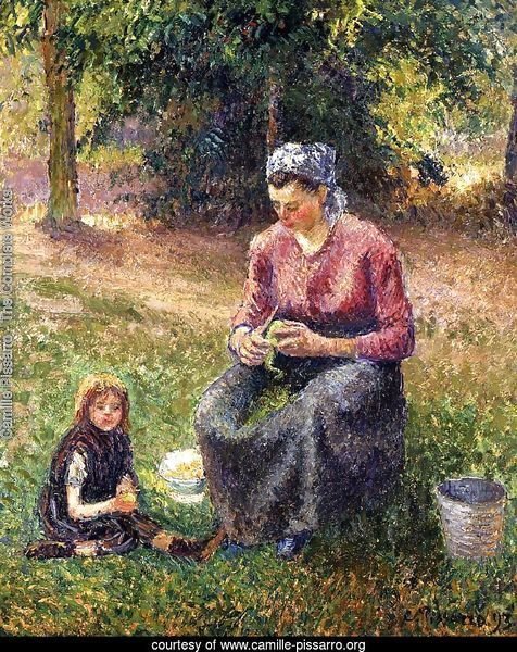 Peasant Woman and Child, Eragny