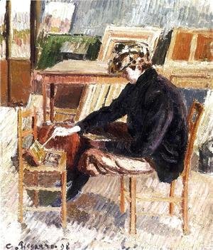 Camille Pissarro - Paul Painting, Study