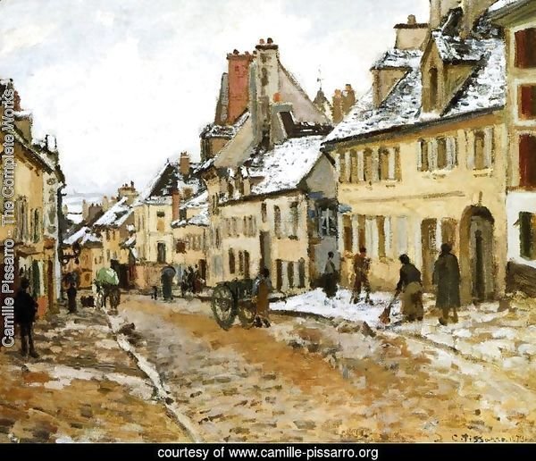 Pontoise, the Road to Gisors in Winter