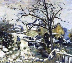 Camille Pissarro - Winter at Montfoucault I