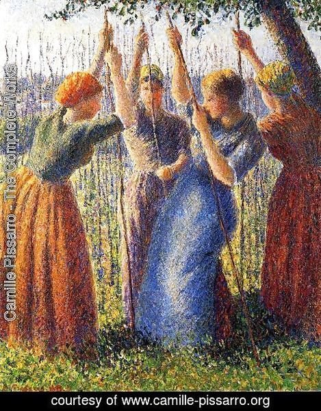 Camille Pissarro - Peasant Women Planting Stakes
