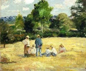 Camille Pissarro - Resting Harvesters, Montfoucault